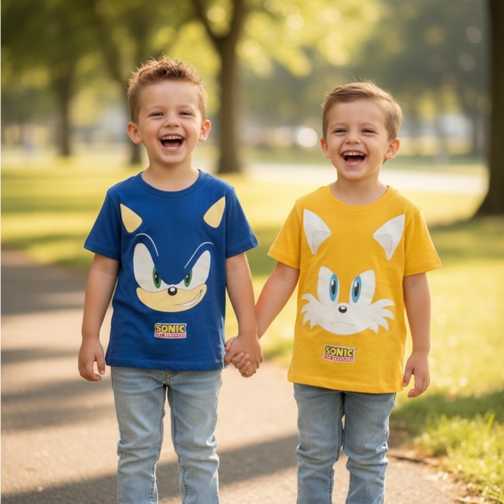 Sonic the Hedgehog and Tails Graphic T-Shirts - Picture 2 of 2
